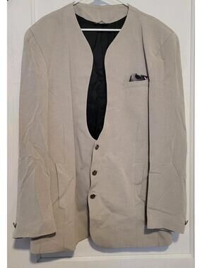 Vintage 80s Falcone Party Blazer 44L Gray Statement Retro Club Jacket